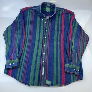 Baxter Striped Denim Button Down Shirt N247-40